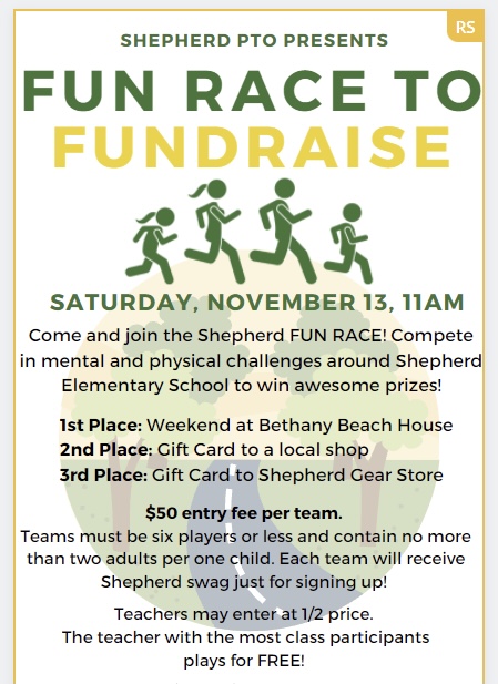 Fun Race to Fundraise flyer